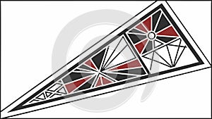 Modern Geometric Triangular Banner with Abstract Patterns, vector design Generative AI