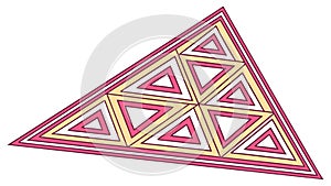 Modern geometric triangular pattern for dynamic abstract design, vector design Generative AI