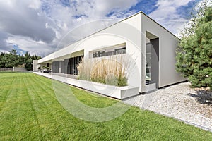 Modern geometric villa photo