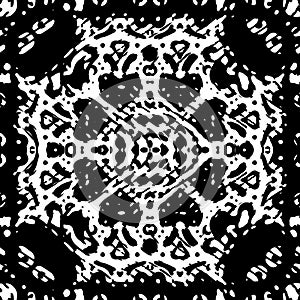 Modern geometric wavy pattern. Seamless fashion design tile in black and white.