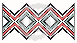 Modern Geometric Zigzag Pattern Design Element, vector design Generative AI