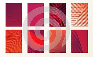 Modern geometrical abstract background. Fluid color covers set. Trendy minimal line design