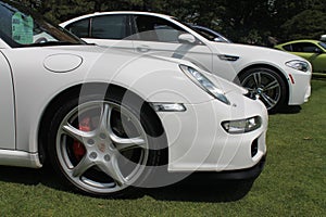 Modern german sports car front detail