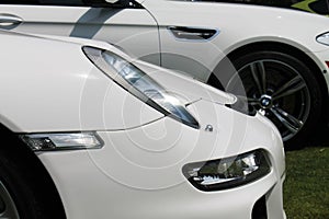 Modern german sports car front detail