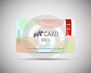 Modern gift card template