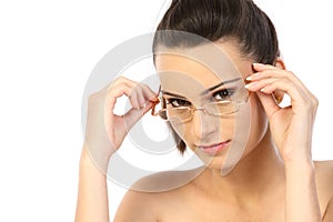 Modern girl with specs photo