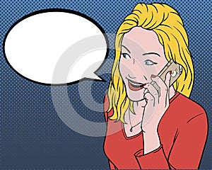 Modern Girl Talking On The Phone