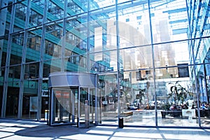 Modern glass atrium photo