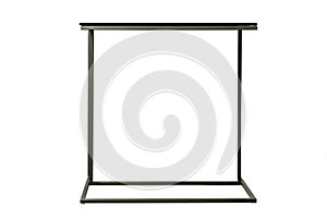 Modern glass black table isolated on white background.