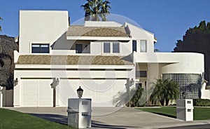 Modern glass brick home