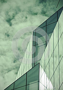 Modern glass building abstract