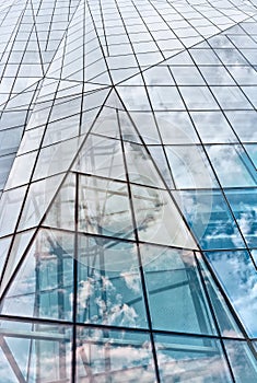 Modern Glass Building in Abstract