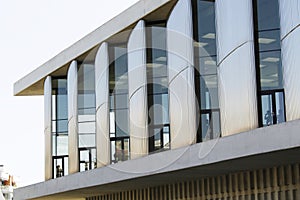 Modern glass building architecture window details