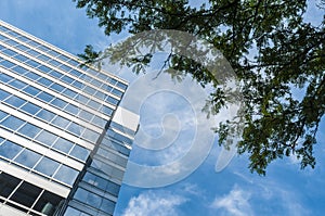 Modern glass building