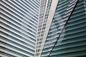 Modern glass buildings