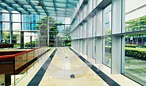 Modern glass commercial building