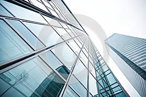 Glass facade perspective of modern building