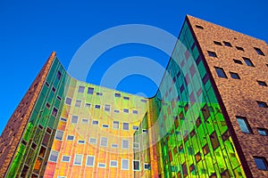 Modern glass office building