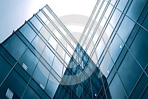 Modern glass silhouettes of skyscrapers