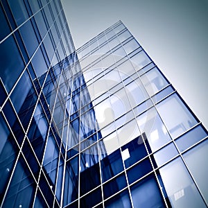 Modern glass silhouettes of skyscrapers