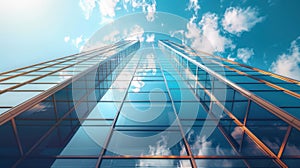 The modern glass skyscraper. AI generated