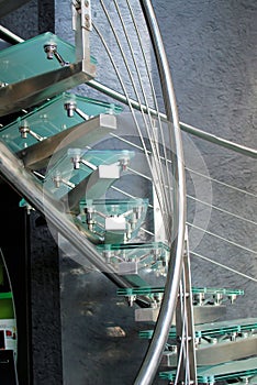 Modern Glass Staircase photo