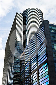 Modern glass and steel skyscrapper photo