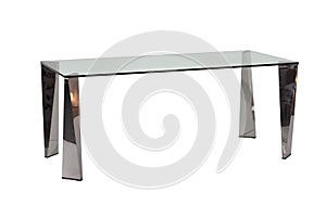 Modern glass top dining table