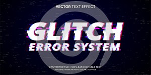 modern glitch editable trendy text effect