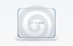 Modern glossy rectangular web element with rounded corners.