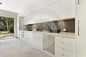 Modern gourmet kitchen interior