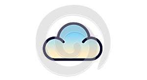 Modern Gradient Cloud Icon