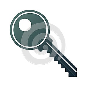 Modern gradient key icon representing security access and solutions