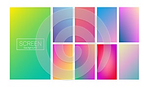 Modern gradient set abstract background