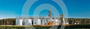 Modern Granary, Grain-drying Complex, Commercial Grain Or Seed Silos