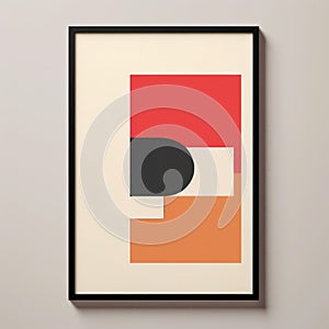 Minimalist Black And Orange Framed Print - Bold And Colorful Graphic Design