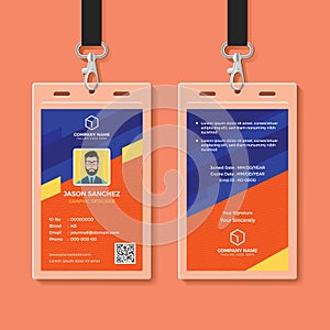 Modern Graphic ID Card Design Template