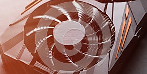 Modern graphics card close up