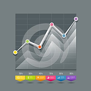 Modern Graphs info-graphic and icons design