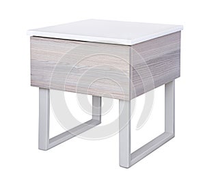 Modern gray bedside table