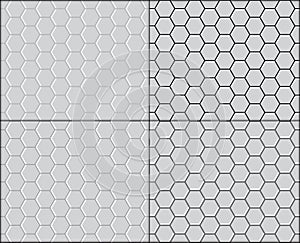 Modern gray scale hexagon seamless pattern background vector illustration