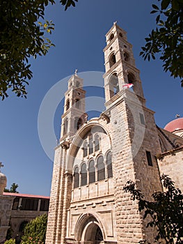 Modern Greek Orthodox convent in at Nablus in the West Bank, Israel, which lies a well of Jacob