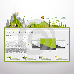 Modern green eco website