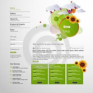Modern green eco website