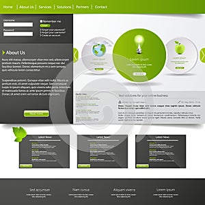 Modern green eco website