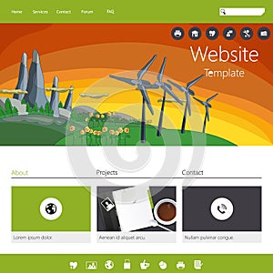 Modern green eco website