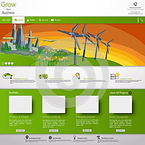 Modern green eco website