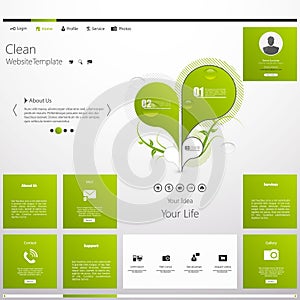Modern green eco website