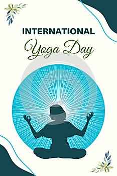 Modern Green International Yoga Day (Pinterest Pin (1000 Ã— 1500