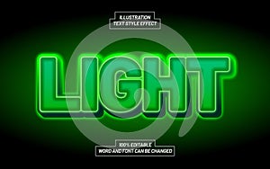 Modern Green Light Bold Text Style Effect